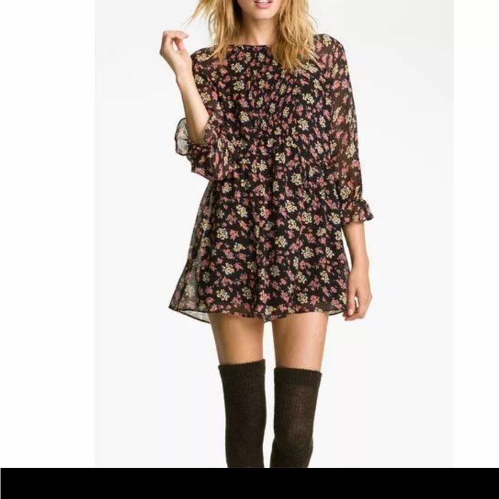 Free People Black Long Sleeve Dress